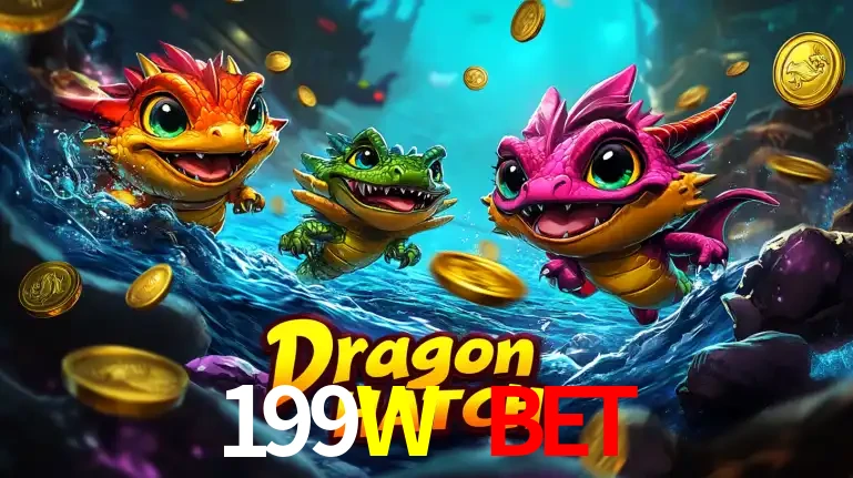 Arte promocional do jogo Dragon Hatch com três adoráveis dragões bebês nadando entre moedas de ouro, um dos slots mais divertidos para jogar no cassino 199W BET.