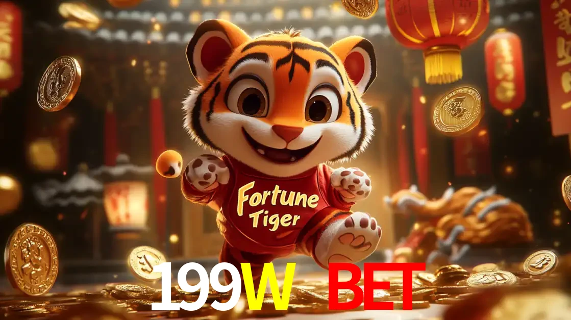 O alegre personagem do Fortune Tiger correndo sobre um caminho de moedas de ouro, simbolizando os grandes prêmios e a diversão do popular jogo de slot do 199W BET.